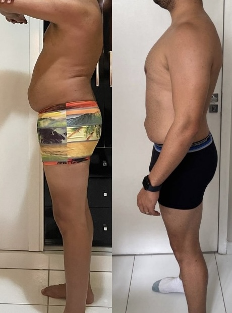 Resultado real 16 — comparativo antes e depois de um aluno acompanhado pela Consultoria HERO